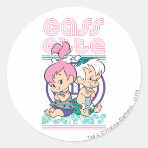 PEBBLES™- en BAM-BAM™-cassettespelers Ronde Sticker