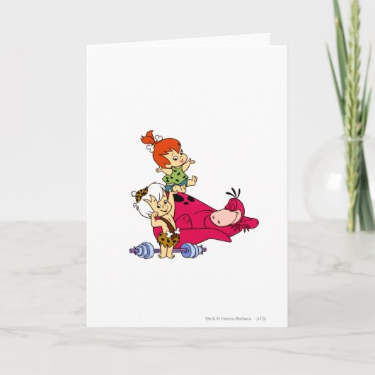PEBBLES™ en Bam Bam en Dino Playtime Kaart (Voorkant)