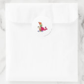 PEBBLES™ en Bam Bam en Dino Playtime Ronde Sticker (Tas)