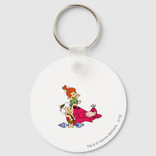 PEBBLES™ en Bam Bam en Dino Playtime Sleutelhanger