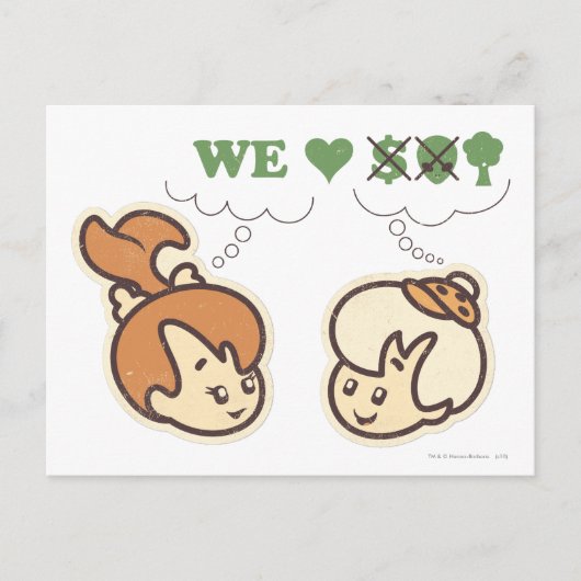 PEBBLES™ en Bam Bam houdt van Natuur Briefkaart (Voorkant)
