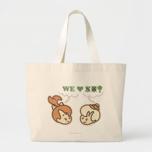PEBBLES™ en Bam Bam houdt van Natuur Grote Tote Bag