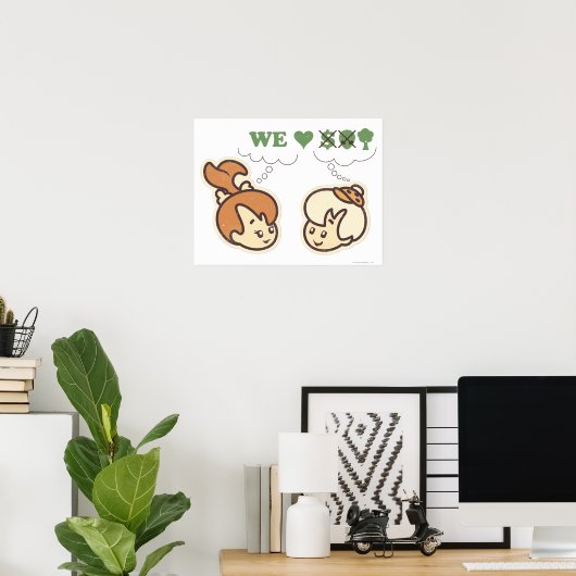 PEBBLES™ en Bam Bam houdt van Natuur Poster (Thuiskantoor)