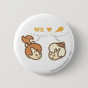 PEBBLES™ en Bam Bam Love Food Ronde Button 5,7 Cm