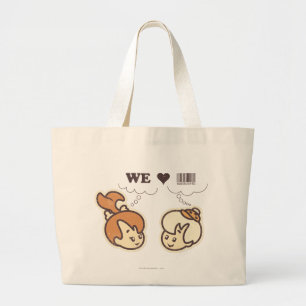 Pebbles en Bam Bam We houden van Grote Tote Bag