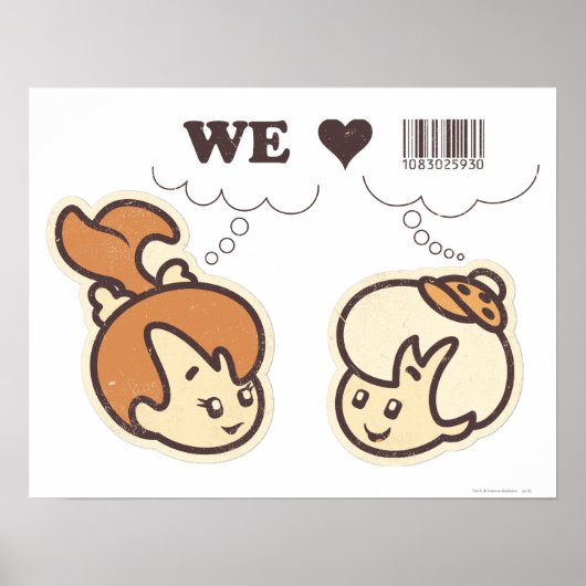 Pebbles en Bam Bam We houden van Poster (Voorkant)