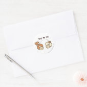 Pebbles en Bam Bam We houden van Ronde Sticker (Envelop)