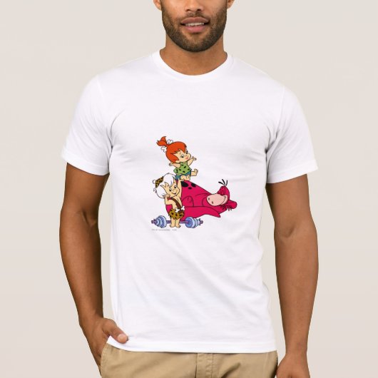 PEBBLES™ en BAMM-BAMM™ en Dino Playtime T-shirt (Voorkant)