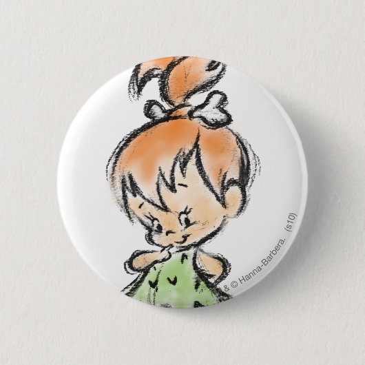PEBBLES™ - Handtekening schets Ronde Button 5,7 Cm (Voorkant)