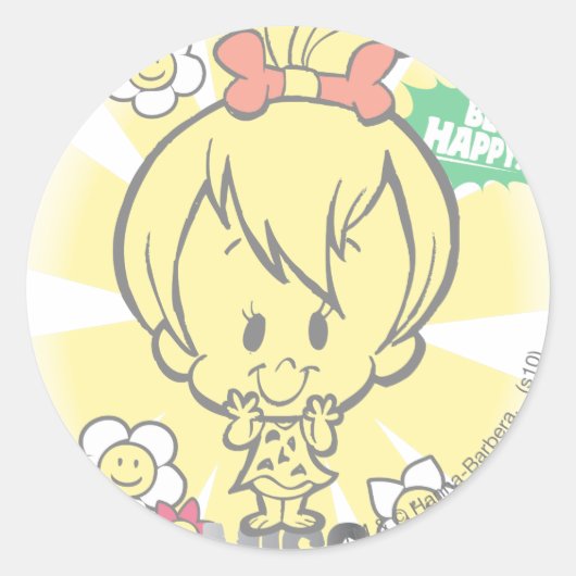 PEBBLES™ Miss Wonderful Ronde Sticker (Voorkant)
