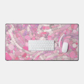 Pebbles Mosaic Art - Roos Blush Pink Bureaumat (Keyboard & Muis)