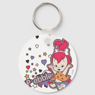 PEBBLES™ Paars hart Sleutelhanger