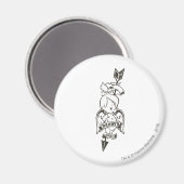 PEBBLES™ Papa's meisje B&W Magneet (Voorkant / Achterkant)