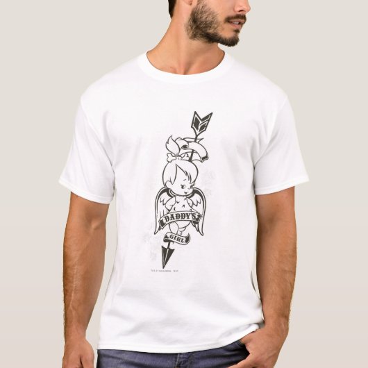 PEBBLES™ Papa's meisje B&W T-shirt (Voorkant)