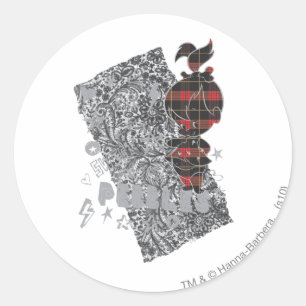 PEBBLES™ Punk geplakt Ronde Sticker