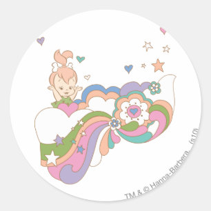 PEBBLES™ Rainbow Cloud Ronde Sticker