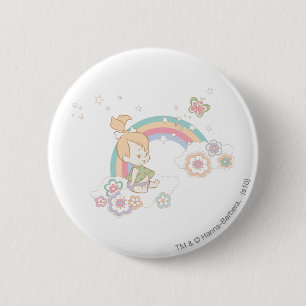 PEBBLES™ Rainbow- en Bloerwolken Ronde Button 5,7 Cm