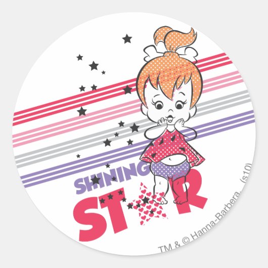 PEBBLES™ Shining Stars Ronde Sticker (Voorkant)