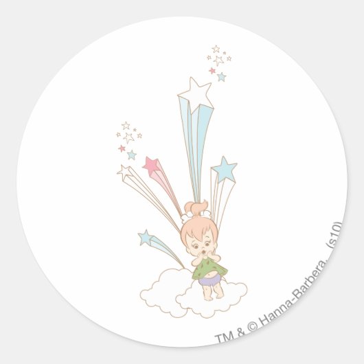 PEBBLES™ Starburst Ronde Sticker (Voorkant)