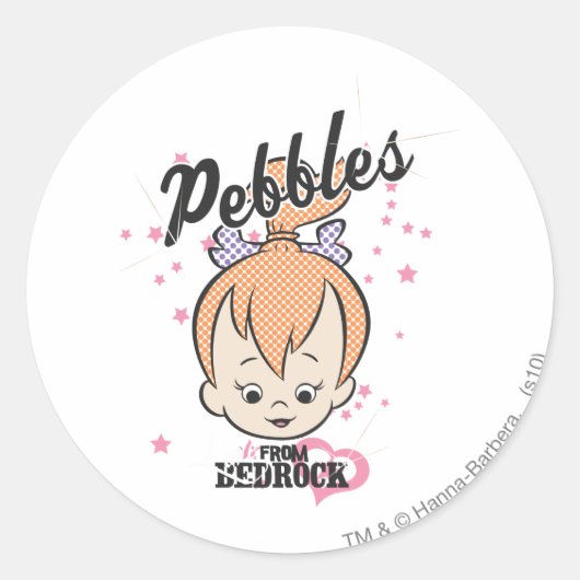 PEBBLES™ sterren en hart Ronde Sticker (Voorkant)