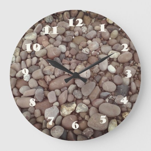 Pebbles Stones Photo Round (Large Wall Clock) Grote Klok (Voorkant)