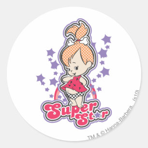 PEBBLES™ Super Star Ronde Sticker
