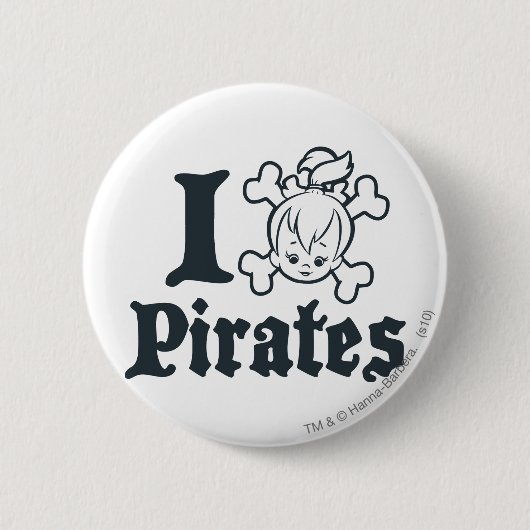 PEBBLES™ The Pirate Ronde Button 5,7 Cm (Voorkant)