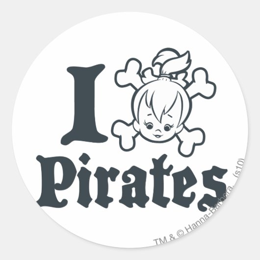 PEBBLES™ The Pirate Ronde Sticker (Voorkant)
