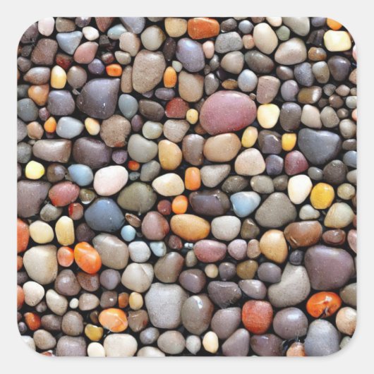 Pebbles Vierkante Sticker (Voorkant)