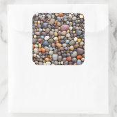 Pebbles Vierkante Sticker (Tas)
