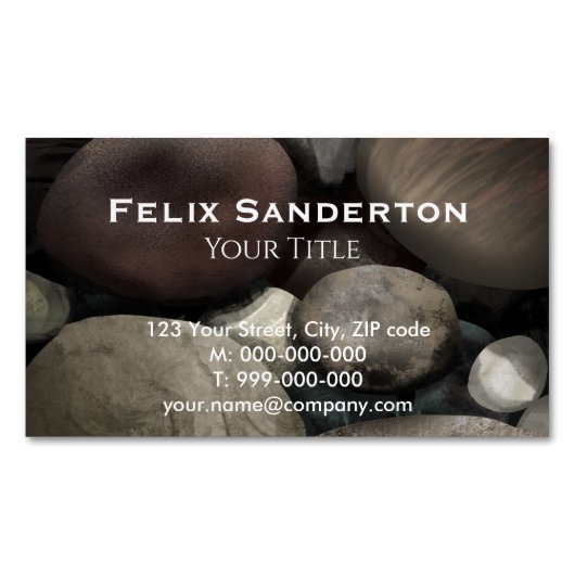 Pebbles Visitekaartje Magnetisch Visitekaartje (Voorkant)