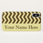 Pecan Cream Neutrale Chevrons Case-Mate iPhone Case (Achterkant (horizontaal))