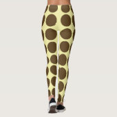 Pecan Cream Neutrale Stippen Leggings (Achterkant)