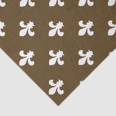 Pecan Neutral Fleur de Lys Tissuepapier (Detail)