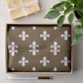 Pecan Neutral Fleur de Lys Tissuepapier (Geschenk)