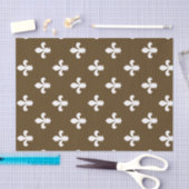 Pecan Neutral Fleur de Lys Tissuepapier (Craft)