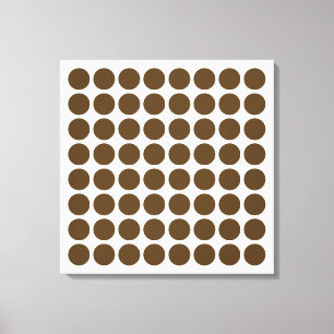 Pecan Neutrale Stippen Canvas Afdruk