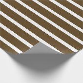 Pecan Neutrale Stripes Cadeaupapier (Hoek)