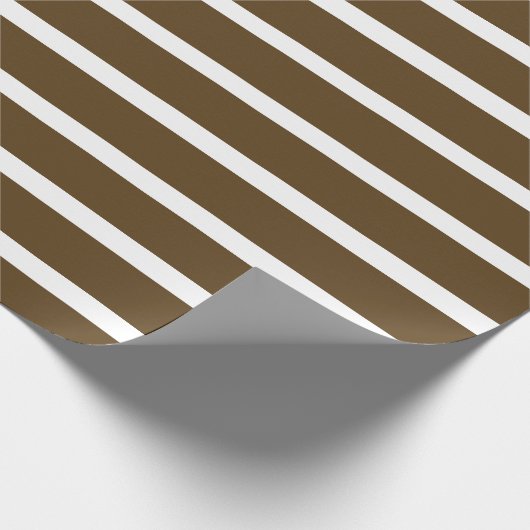 Pecan Neutrale Stripes Cadeaupapier (Hoek)