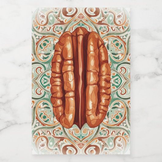 Pecan Nut, Sticker pour le Conteneur alimentaire p (Étiquettes simples)