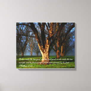 Pecan Orchard - Matthew 12:33 Canvas Afdruk
