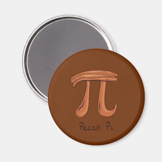 Pecan Pi Cute Math Pi Day Magnet (Recto/Verso)