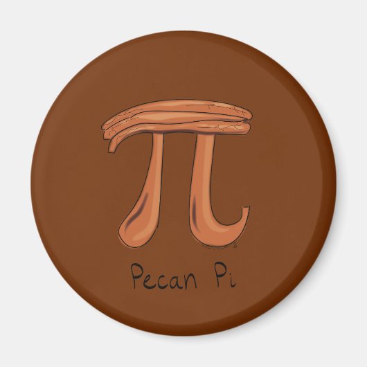 Pecan Pi Cute Math Pi Day Magnet (Devant)