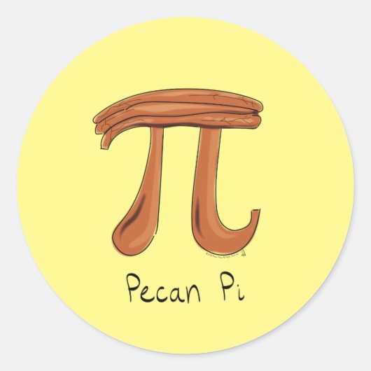 Pecan Pi Cute Wiskunde Pi Dag Stickers (Voorkant)