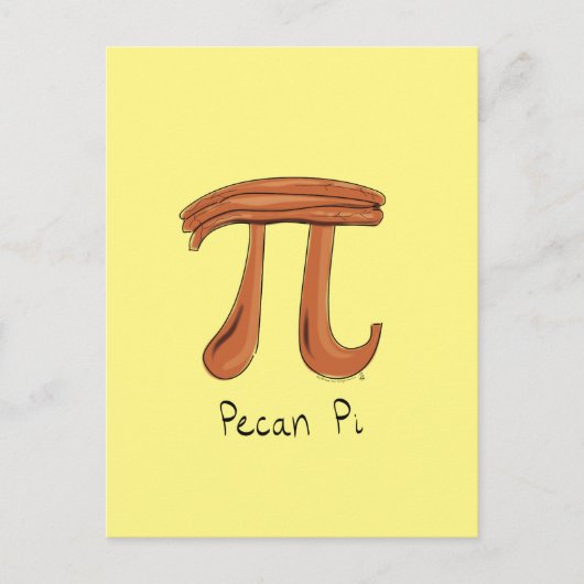 Pecan Pi Cute Wiskunde Pi Day Briefkaart (Voorkant)