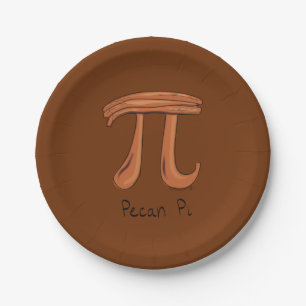 Pecan Pi Cute Wiskunde Pi Day Party Paper Borden Papieren Bordje
