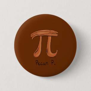 Pecan Pi Symbool Wiskunde Leerlingenstoel Kinder Ronde Button 5,7 Cm