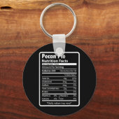 Pecan Pie Funny Nutrition Facts For Thanksgiving C Sleutelhanger (Voorkant)