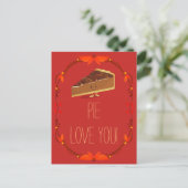Pecan Pie I Love You Valentine Holiday Carte posta (Debout devant)