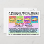 Pecan Pie Martini Recept Kaart Briefkaart (Voorkant / Achterkant)